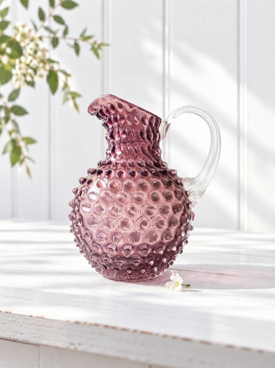 Behållare i igelkottglas 2 liter - ljusviolett