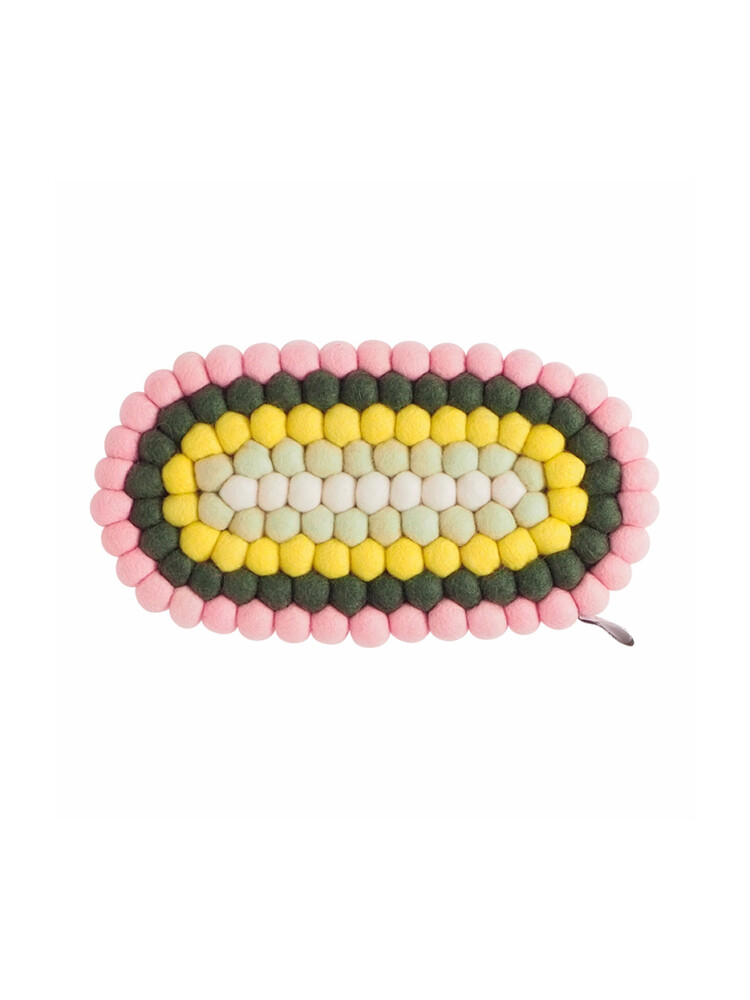 Oval bordsduk i filt 33x18cm - Botanique