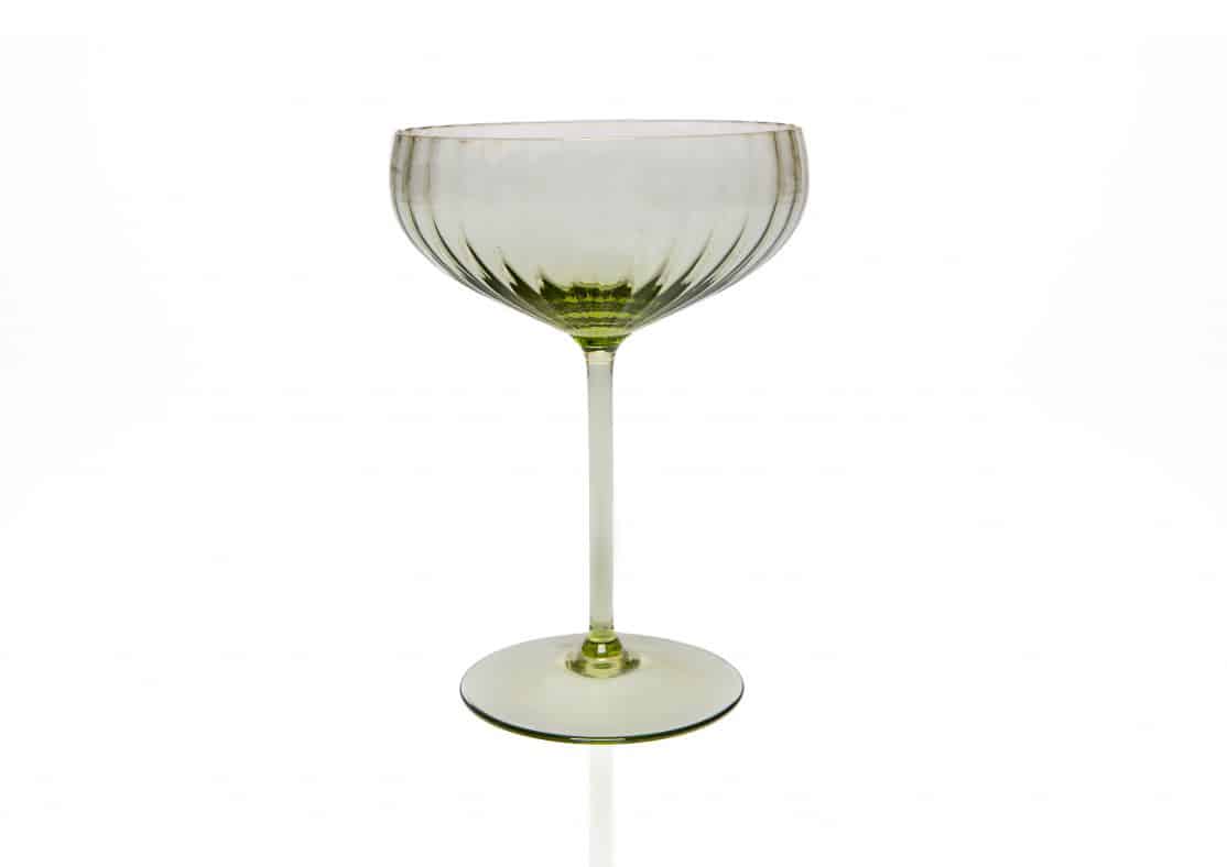 Anna von Lipa champagneglas i olivgrönt