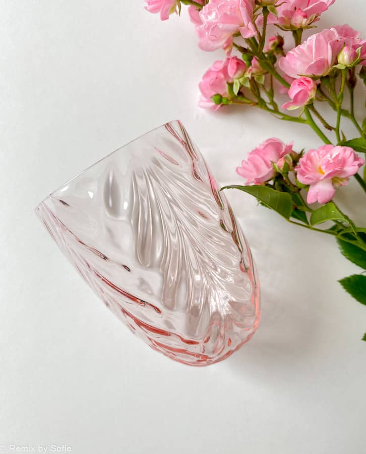 wawe i rosa, olivglas, bambuglas, anna von lipa mix & match, swilglas, waweglas, harlekinglas, tumlare, vattenglas, dricksglas, dricksglas, målat glas, heminredning, dukning, glas från anna von lipa, anna von lipa återförsäljare, remix av sofie