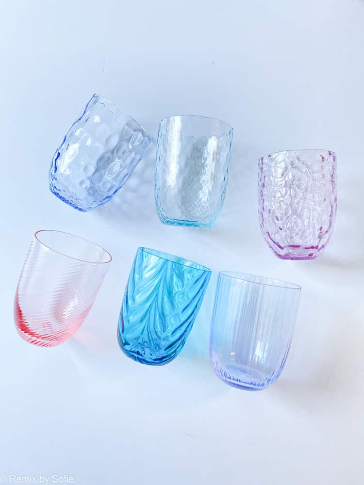 Anna von lipa, Remix av Sofie, Anna von lipa glas, handblåst glas, dricksglas, vattenglas, färgat glas, mix och mattck glas, mix & mattck glas, tumlare, waweglas, virvla glas, harlekinglas, spiralglas, bambuglas, olivglas, bordsduk, anna von lipa glas, anna von lipa återförsäljare