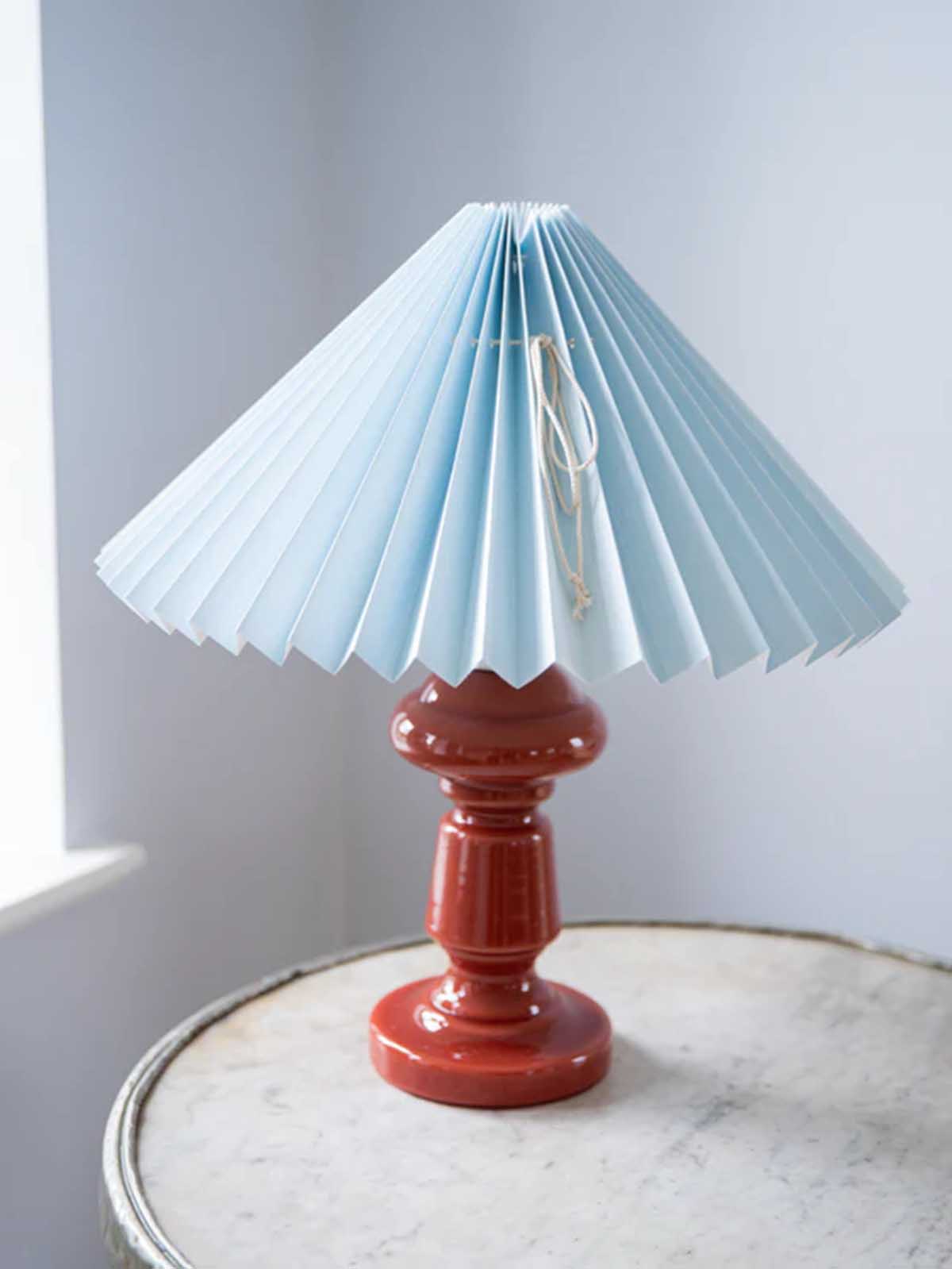 bordslampa i munblåst glas petro 1 rosa roslampor - röd