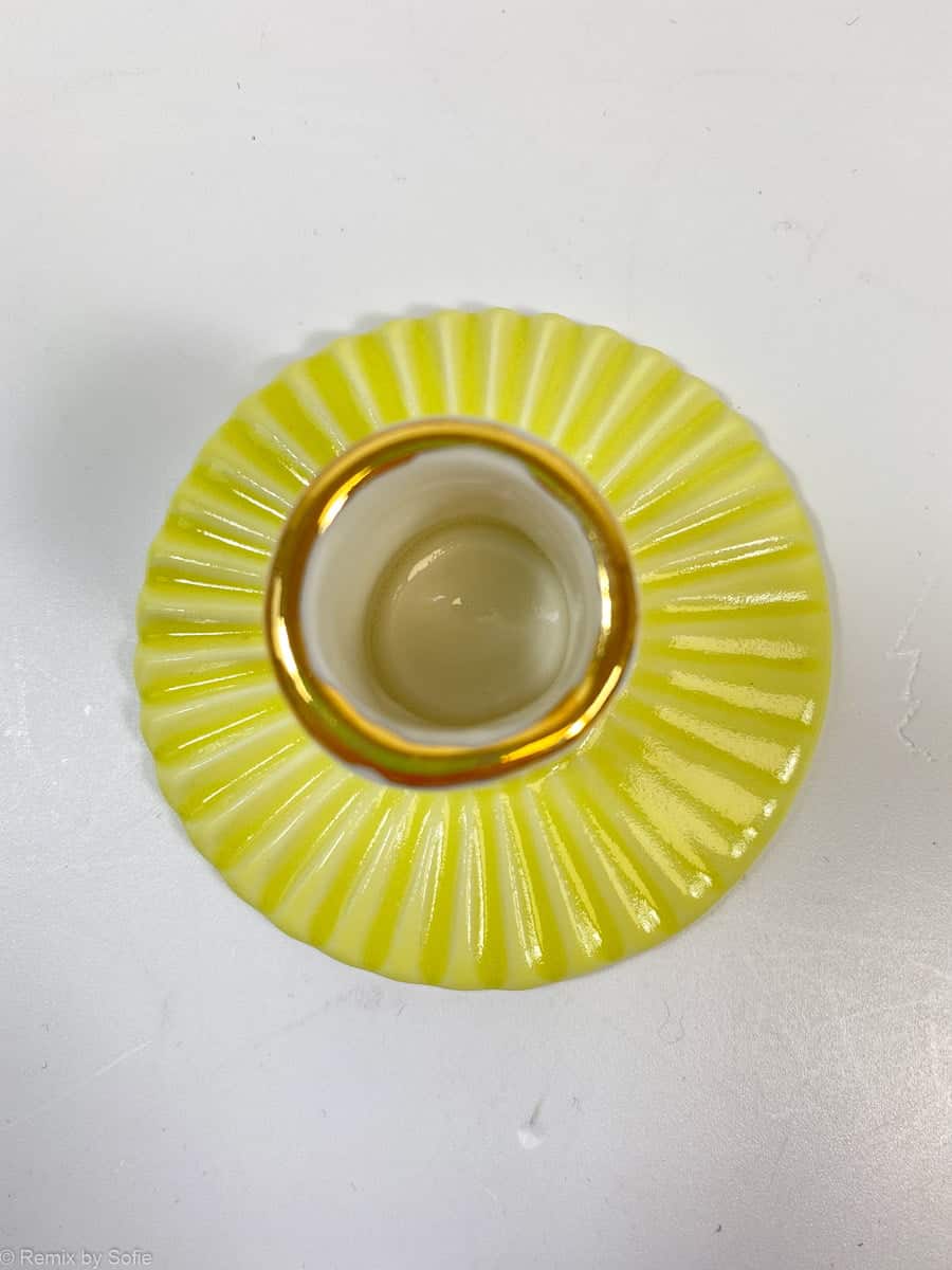 ljusstake, ljusstake med guld, galleri petz, porslinsljusstake