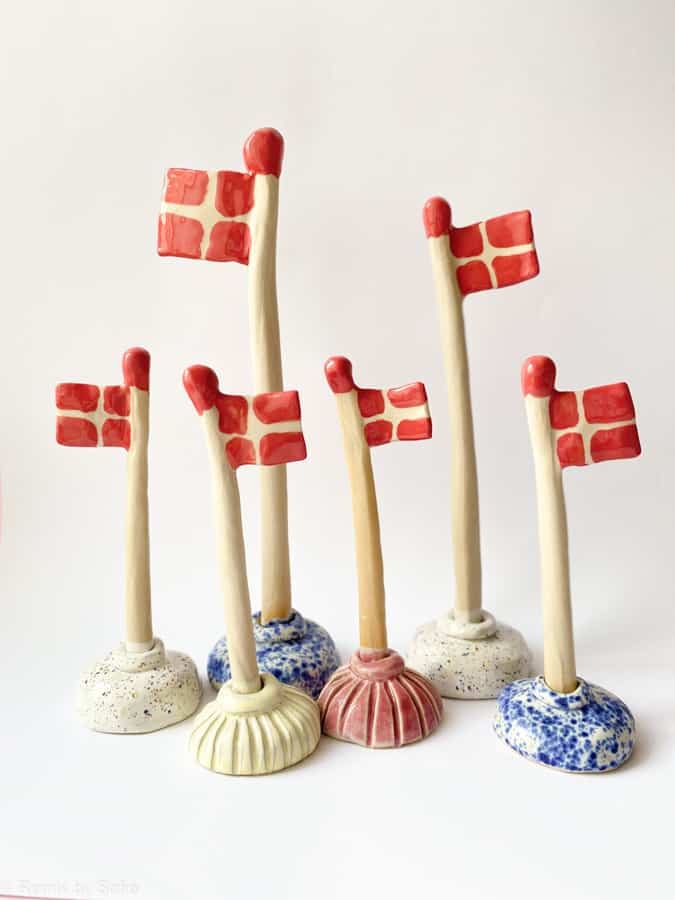 keramisk flagga, flagga i lera, födelsedag flagga, flagga mia lindbirk, remix av sofie