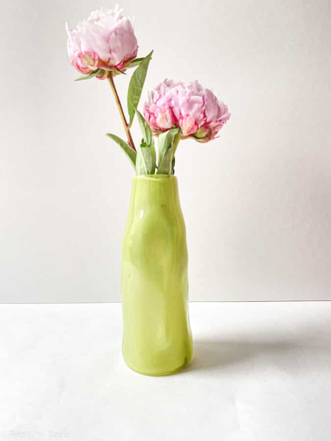 marie retpen vas, vaser, blommor vas, mun blåst glas, blomma mun blåst vas, curl vas, vas i organisk form, krökt vas, remix av sofie