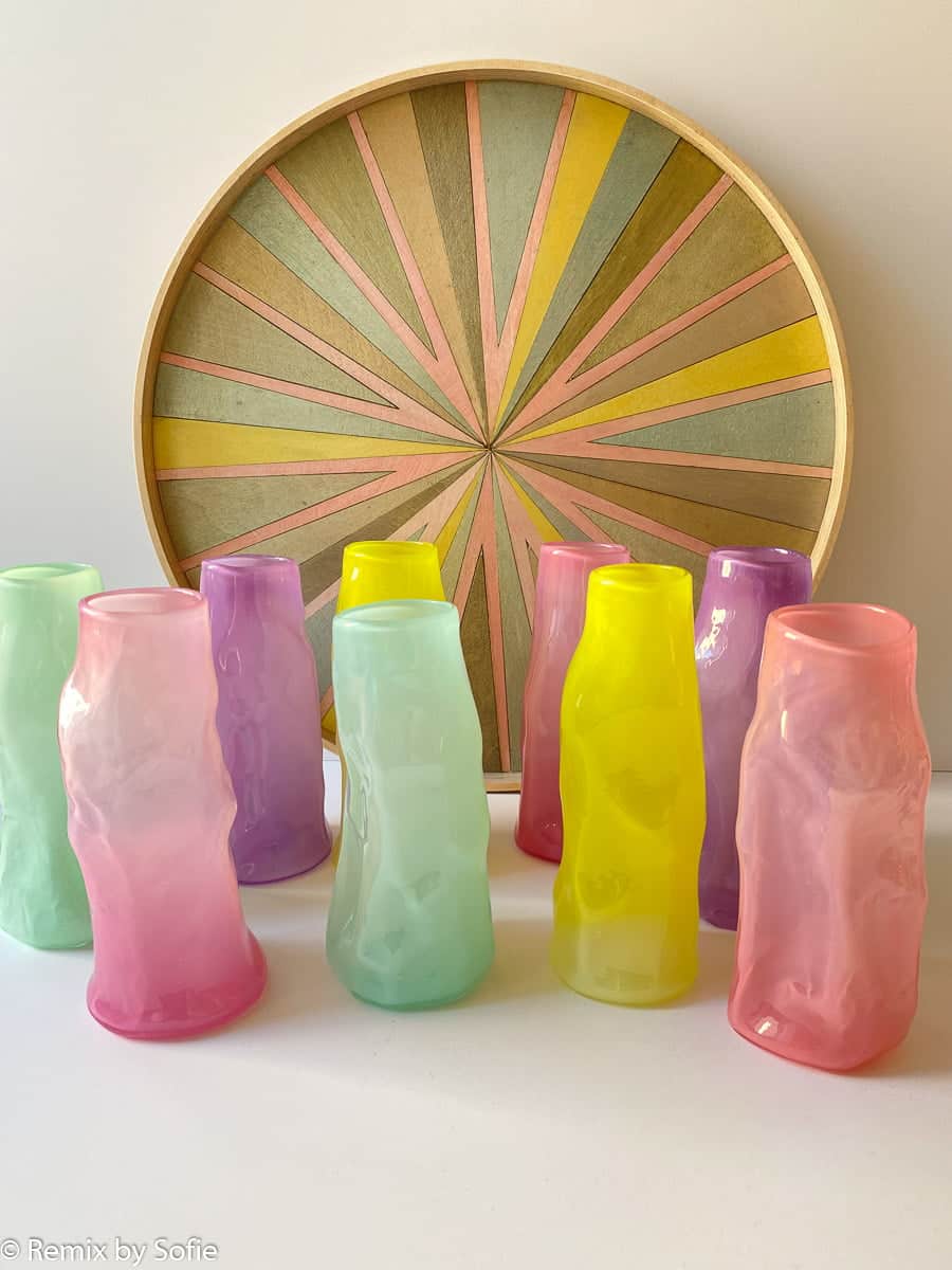 marie retpen vas, vaser, blommor vas, mun blåst glas, blomma mun blåst vas, curl vas, vas i organisk form, krökt vas, remix av sofie