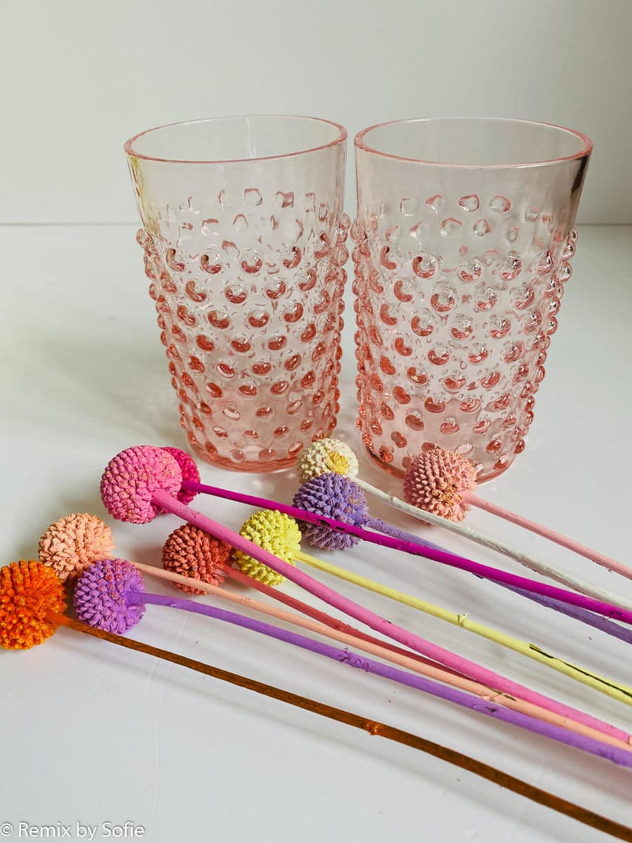 Igelkottglas i rosa