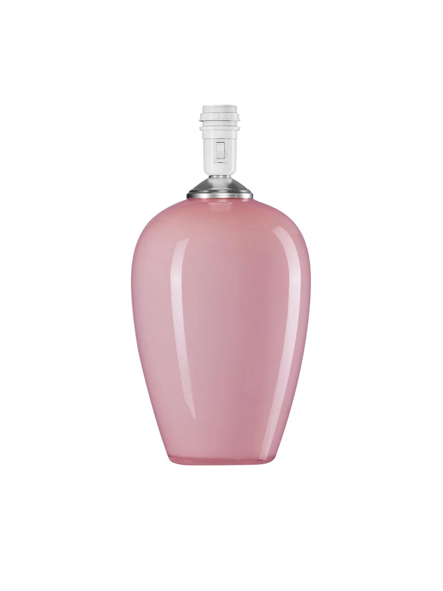 Bordslampa med munblåst glas i rosa - Anne Sofie