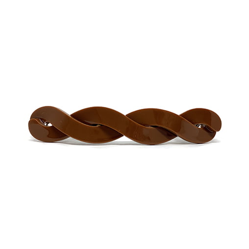 bågar genom staring, hårnål, spänne, hår prydnad, hår tillbehör, twister spänne, twister, brun, brun, brun spänne,