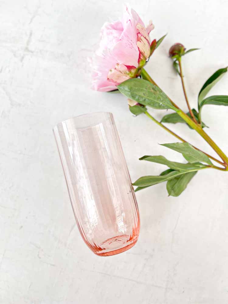 longdrink bambu rosa, anna von lipa glas, anna lipa återförsäljare, målat glas, munblåst glas, dricka glas, dricka glas, longdrink, dricka glas, stort vattenglas,