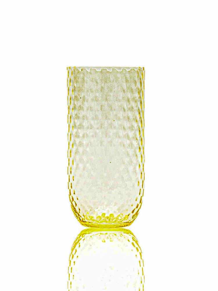 Harlekingul, anna von lipa, anna von lipa longdrinkglas, högt glas, lemonadglas, bordsdukning, remix av Sofia.