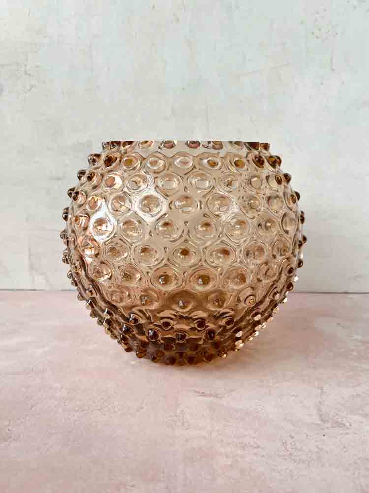 Anna von Lipa kulvas 18 cm i piggsvinsglas i nybrunt