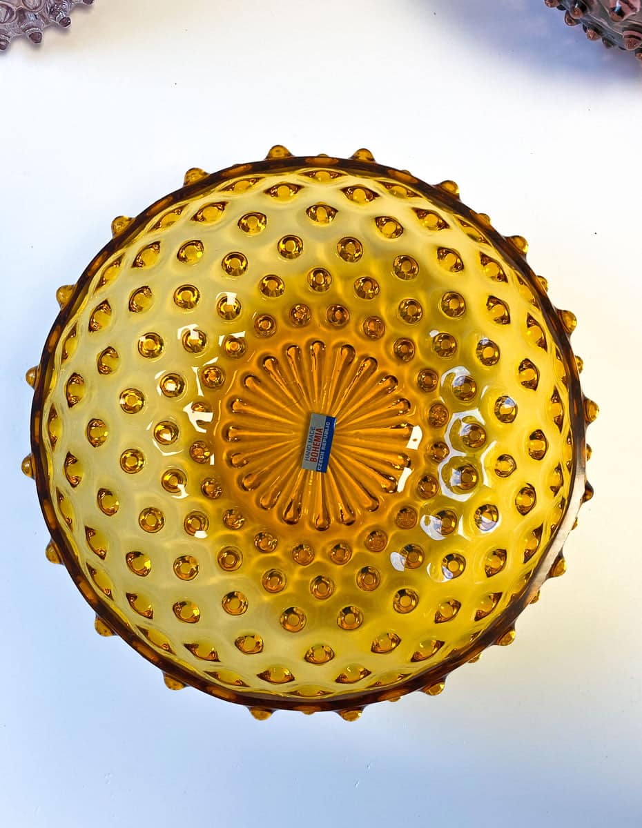 Anna von Lipa skål, igelkott skål, igelkott skål, glas skål, målat glas,