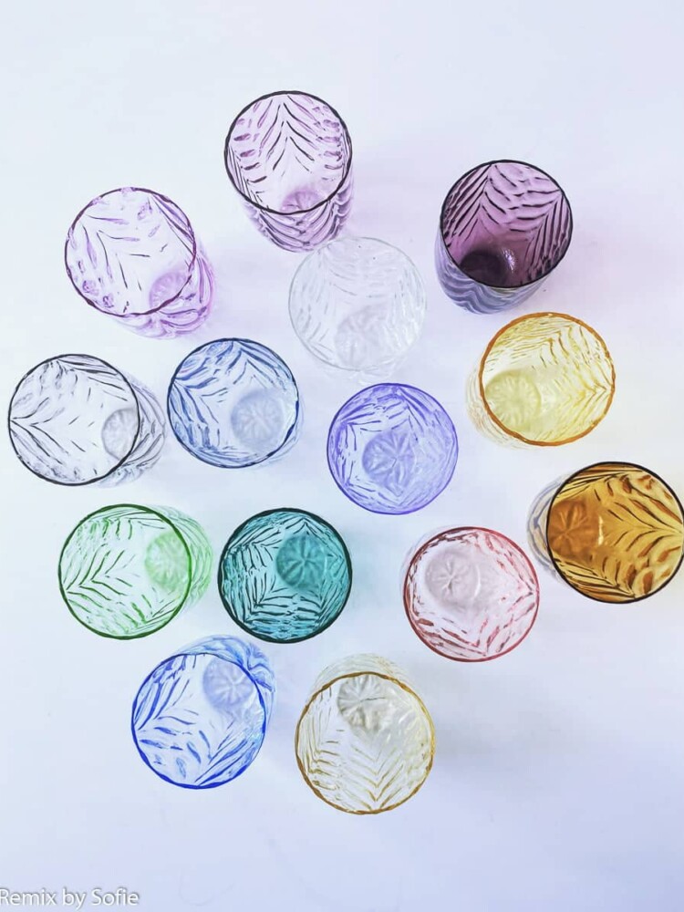 anna von lipa mix & match, swil glas, wawe glas, harlekin glas, tumlare, vattenglas, dricksglas, dricksglas, målat glas, interiör, dukning, glas från anna von lipa