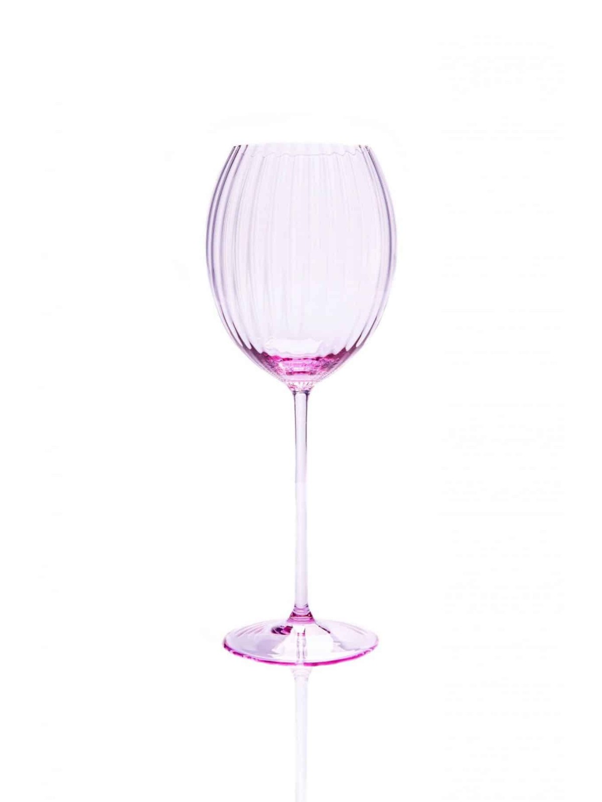Lyon ovalt vinglas, ljuslila vinglas, borrlock, munblåst glas, handblåst vinglas, borrlock, glas.