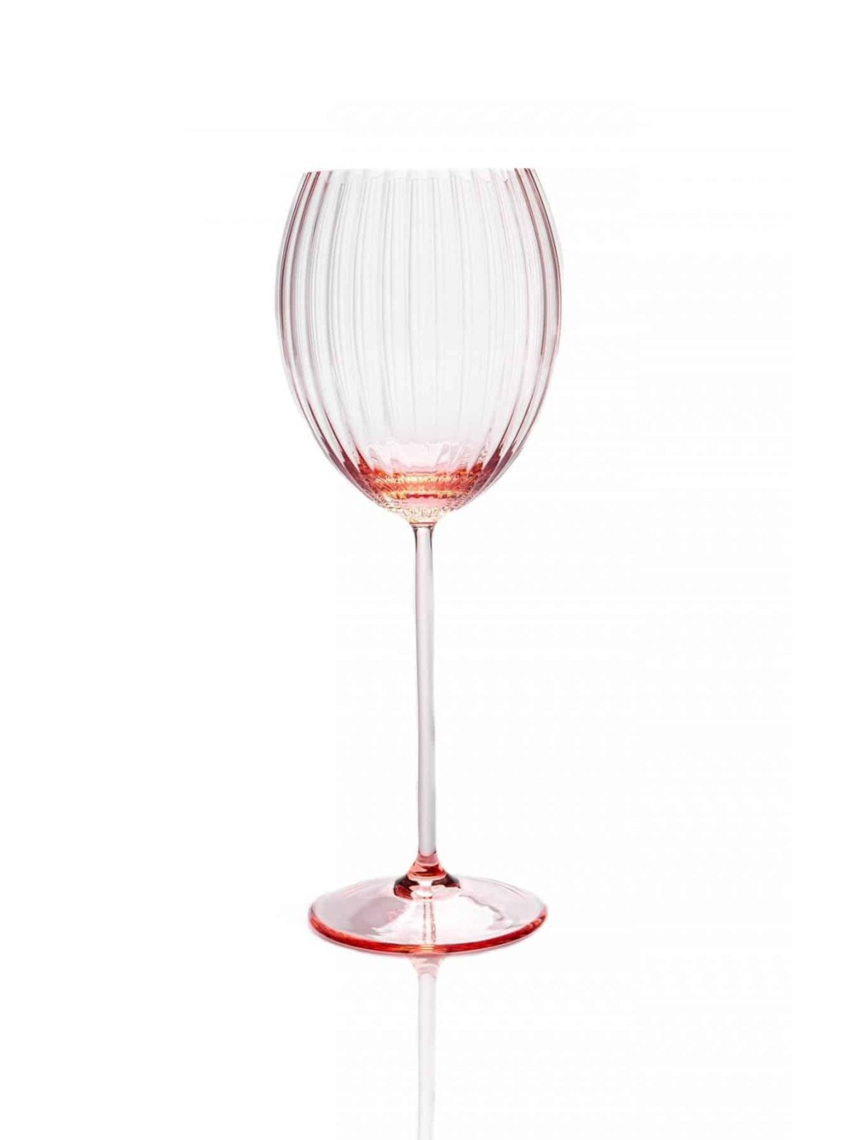 Lyon ovalt vinglas, rosa vinglas, borrlock, munblåst glas, handblåst vinglas, borrlock, glas.