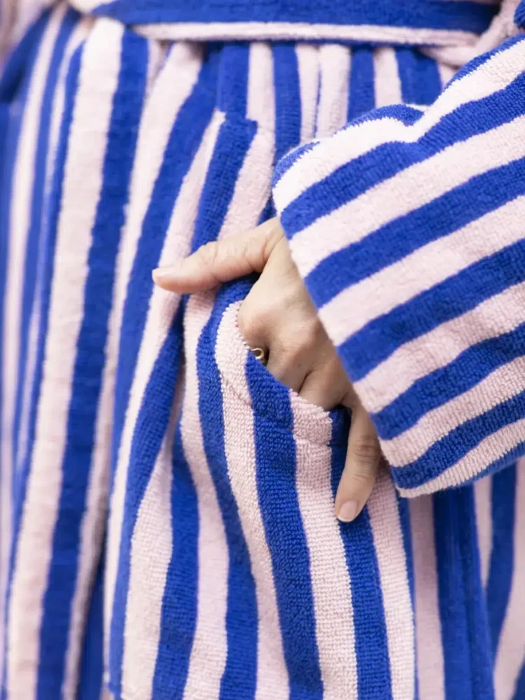 remix av sofie, bongusta, handduk, gästhandduk.badrum, ekologisk bomull, randig handduk, baddräkt.
