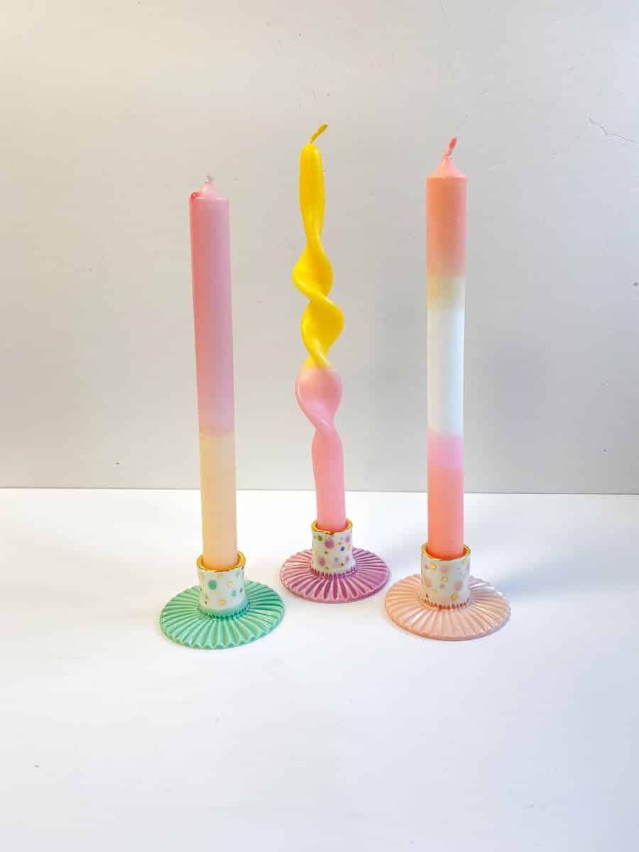 ljusstake, ljusstake med guld, galleri petz, porslinsljusstake
