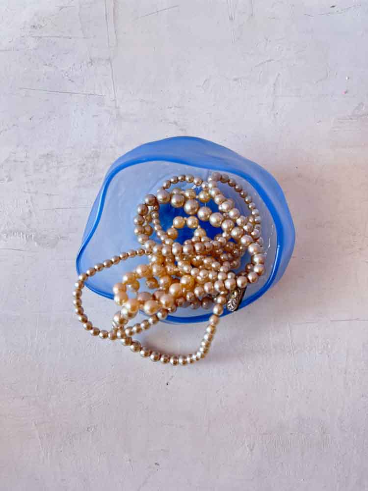 glasblåsa smycken skålar, glas skål för nips, remix av Sofia