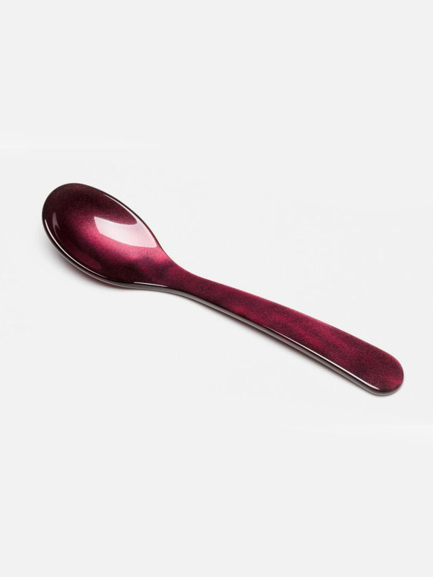 remix av Sofia, sked, äggsked, bestick, akrylglas, bordsdukning, påskbord, brunch, färgade bestick, färgade bestick, retro bestick,