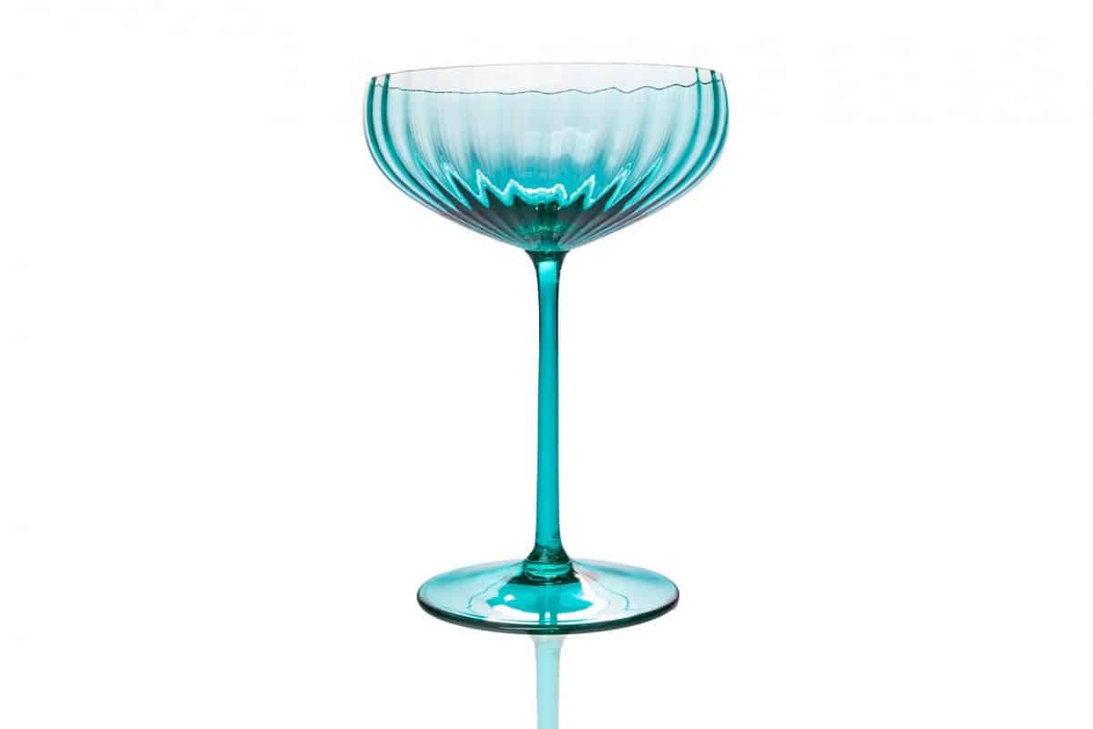 Lyon champagneskål i turkos, remix av Sofia, Anna von Lipa, champagneskål, champagneglas, festglas.