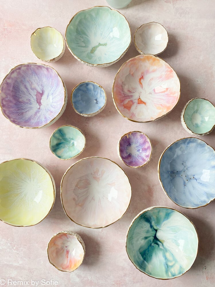 liten smyckesskål, liten smyckesskål, porslinsskål, skål i pastellfärger, krämig av mirabella, remix av sofie,