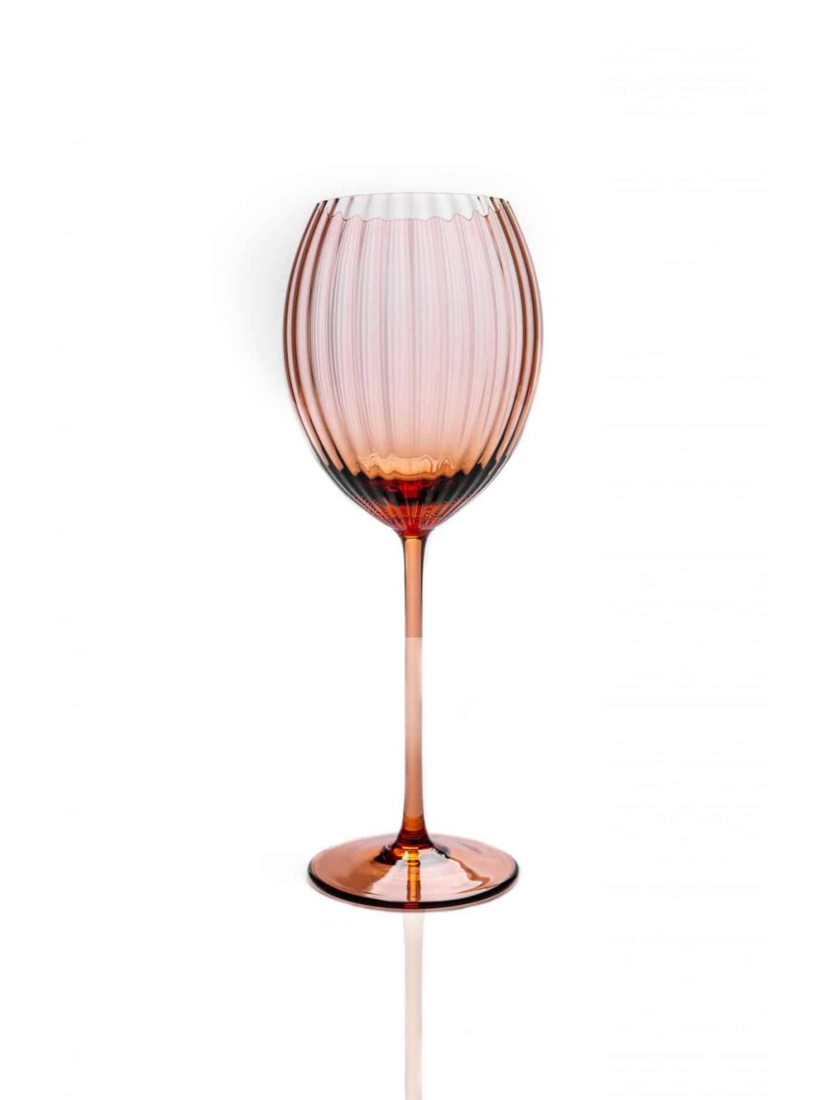 Lyon ovalt vinglas, bronsbrunt vinglas, borrlock, munblåst glas, handblåst vinglas, borrlock, glas.