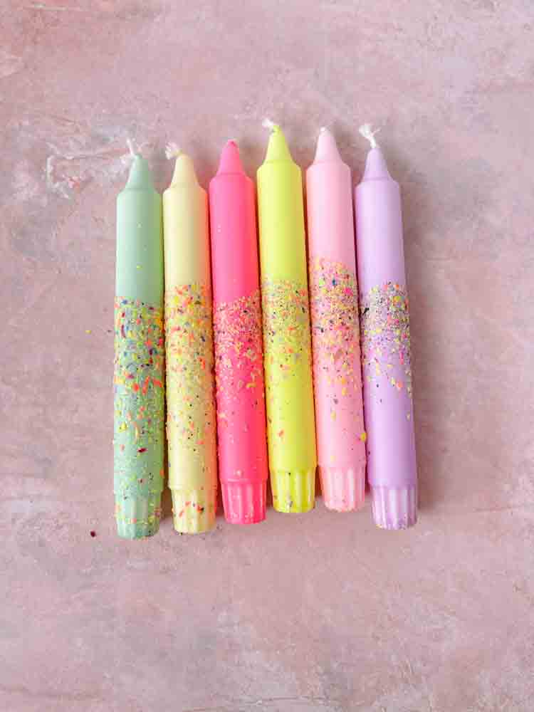 ljus, ljus, handdoppade ljus, roliga ljus, dekorativa ljus, pastellljus, ljus med glitter, ljus med konfetti, ljus med smileys, remix av sofie