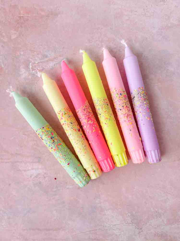 ljus, ljus, handdoppade ljus, roliga ljus, dekorativa ljus, pastellljus, ljus med glitter, ljus med konfetti, ljus med smileys, remix av sofie