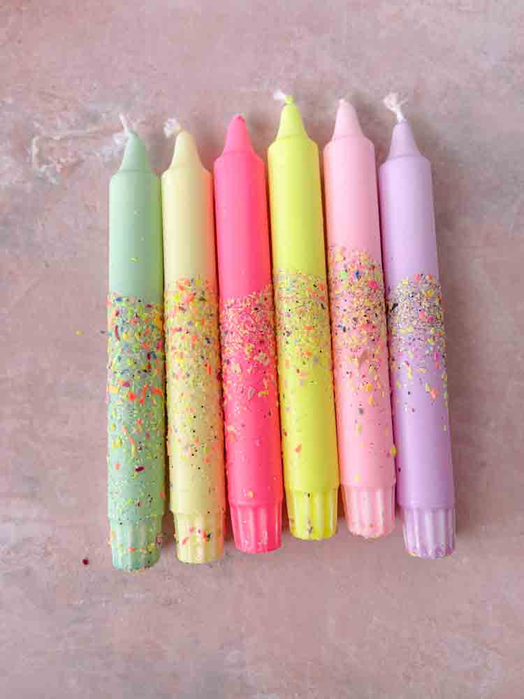 ljus, ljus, handdoppade ljus, roliga ljus, dekorativa ljus, pastellljus, ljus med glitter, ljus med konfetti, ljus med smileys, remix av sofie