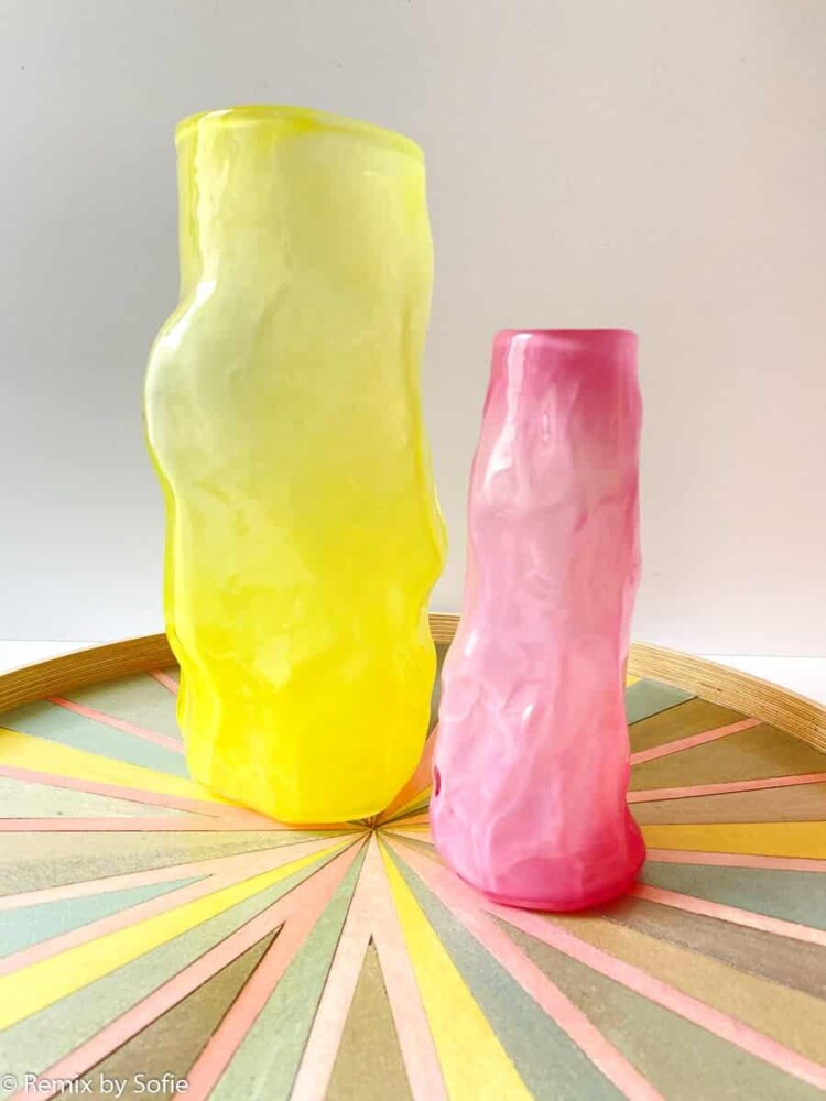 marie retpen vas, vaser, blommor vas, mun blåst glas, blomma mun blåst vas, curl vas, vas i organisk form, krökt vas, remix av sofie