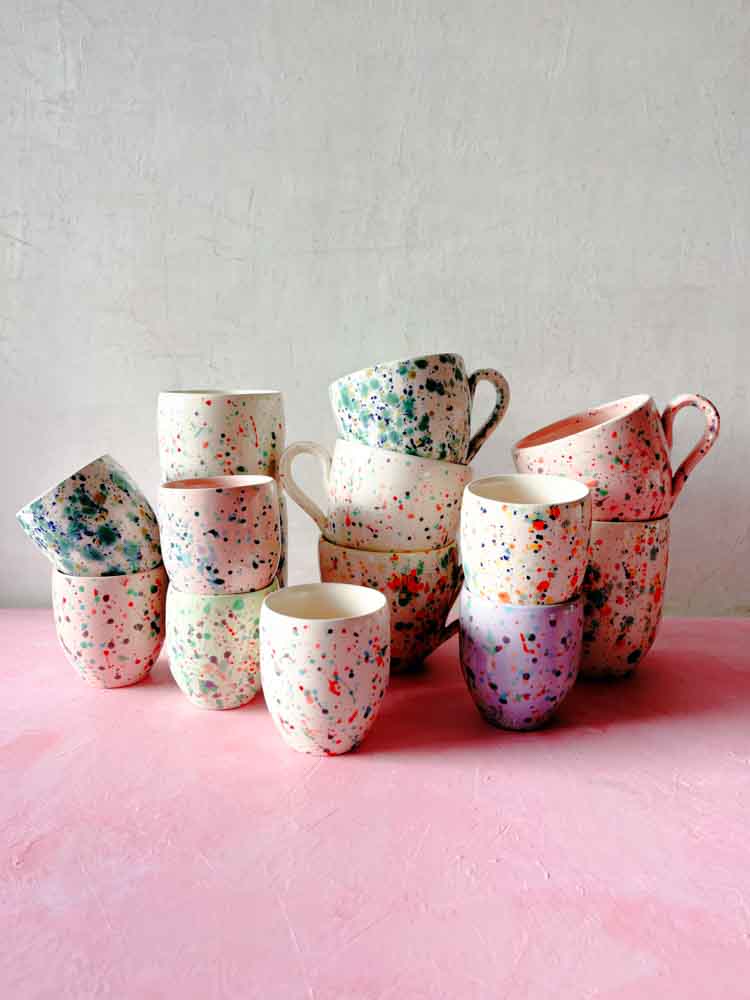 keramisk mugg, keramisk mugg, mugg med handtag, mugg utan handtag, espressomugg, cortadomugg, mugg, remix från Sofia.
