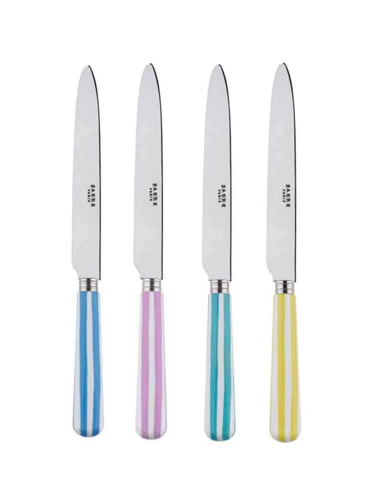 remix av sofie, sabel, sabel paris, franska bestick, bestick, pop, pop bestick, franska bestick, knivar, färgade bestick, fransk design, randig bestick, randig kniv, randiga knivar