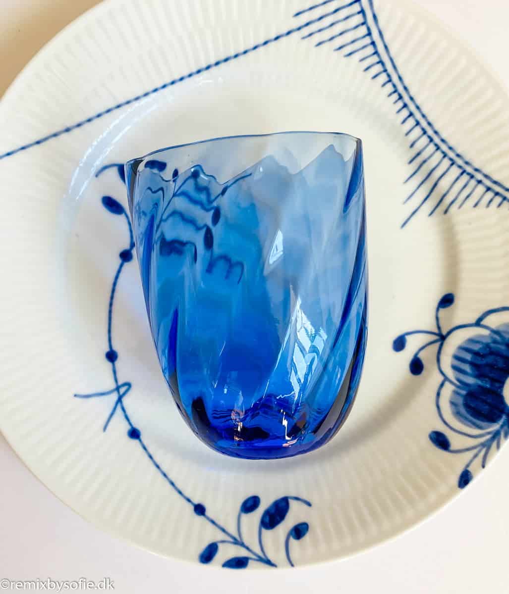 Anna von Lipa virvlande glasburk från mix and match i kungsblått