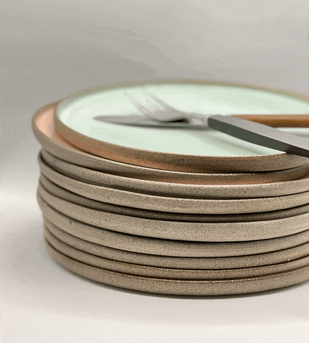 keramiska plattor, lunchplatta, handvänd keramik, thilde graulund keramik, remix av sofie, dukning, heminredning, tallrikar, keramik