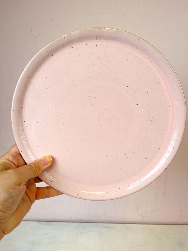 Bornholms keramikfabrik – stor tallrik – rosa