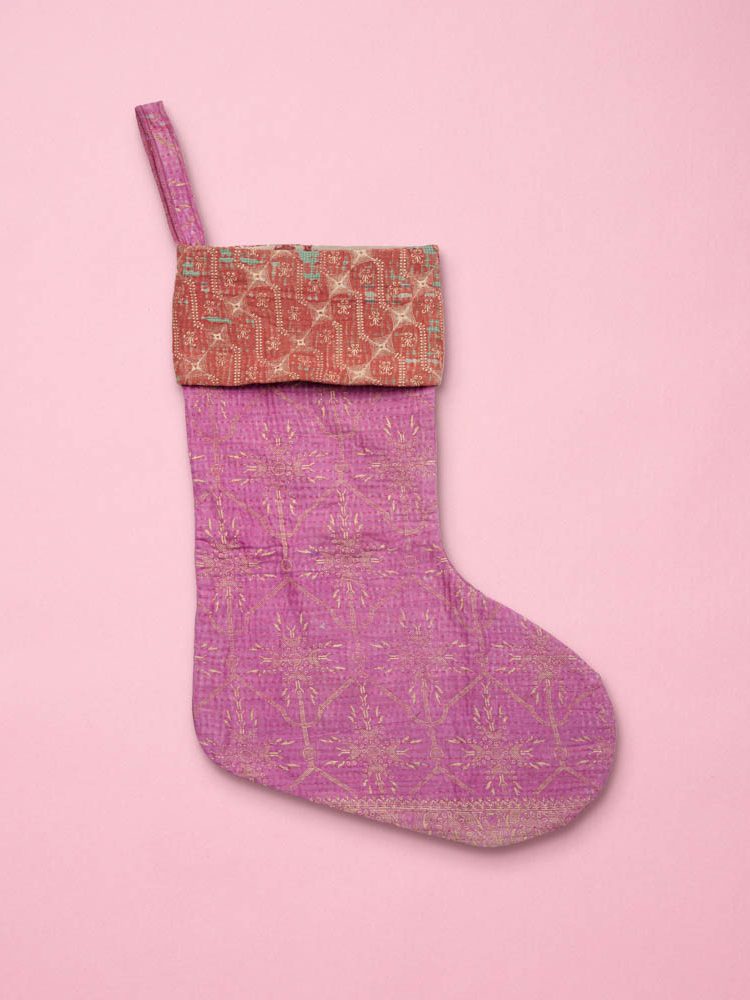 Kantha Stor julstrumpa - nr 39