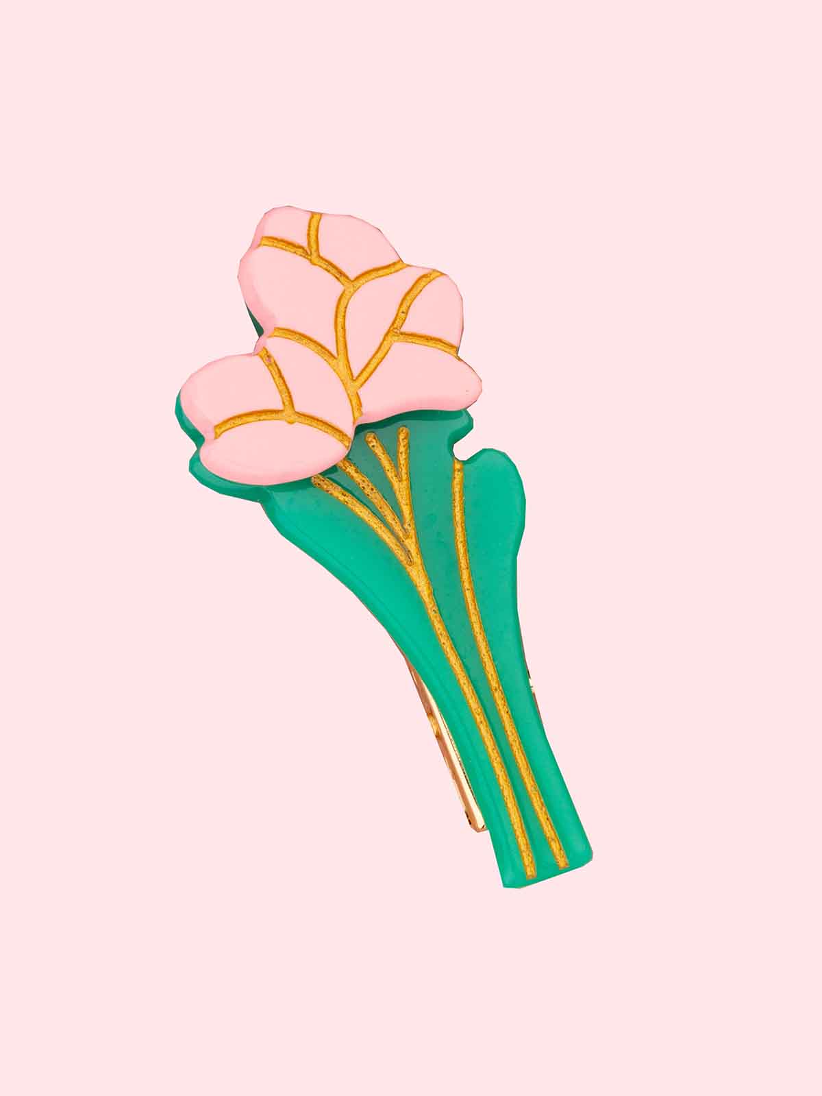 hårnål cou cou suzette - blommor tulpan i rosa