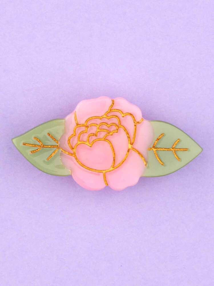 hårnål cou cou suzette - blommor pion i rosa