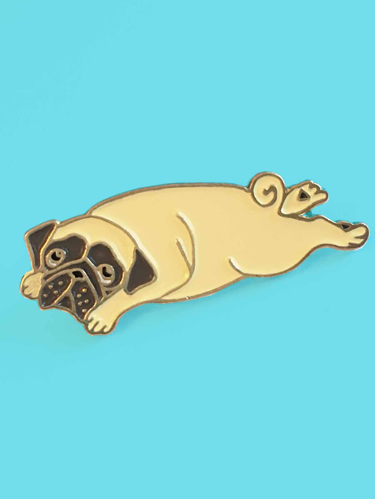Pug pin för väskor och jackor från franska Cou Cou Suzette