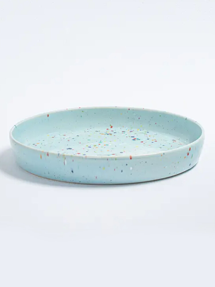Keramikbricka 28 cm i blått - Egg Back Hem