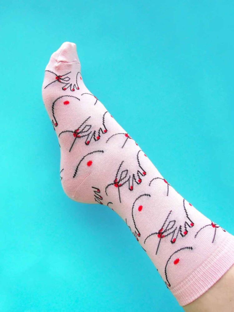 Socken i rosa bomull - Coucou Suzette