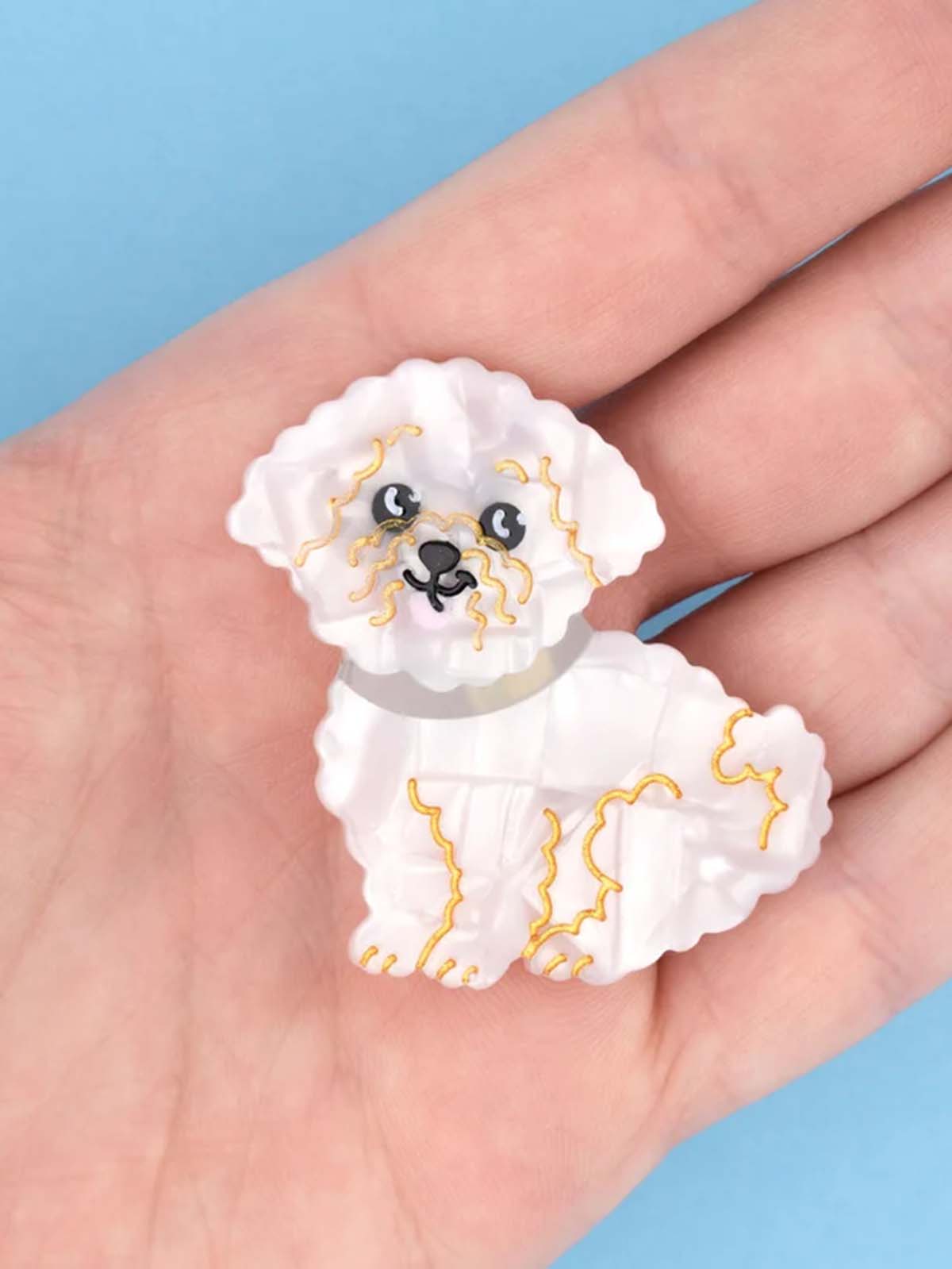 hårklämma med bichon cou cou szette