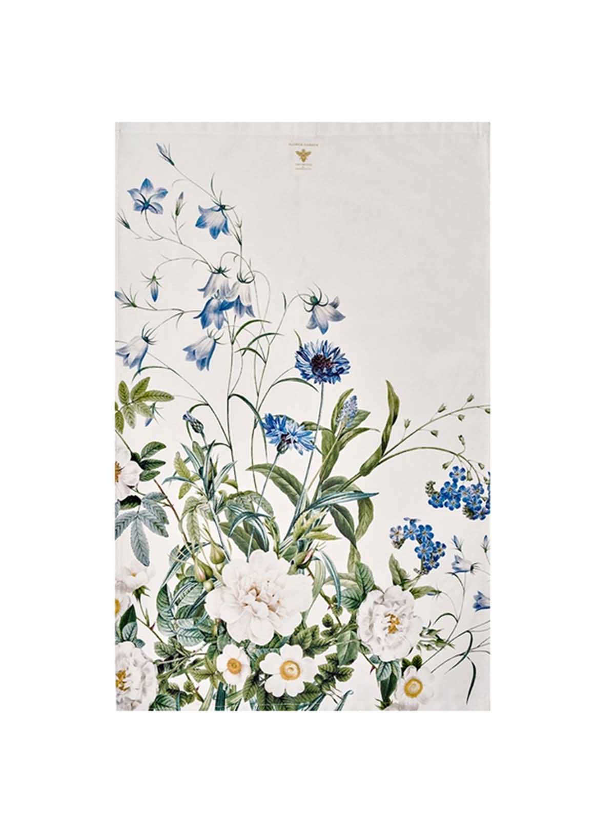 Koustrup och co-handduk i 100 % ekologisk bomull med blommor