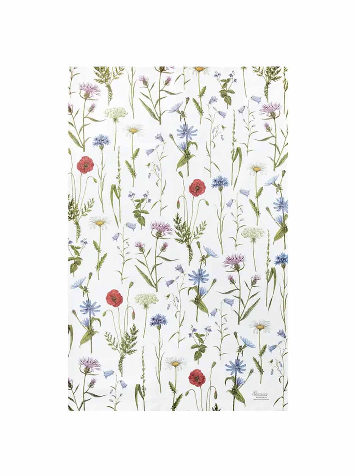 Koustrup och co-handduk i 100 % ekologisk bomull med blommor