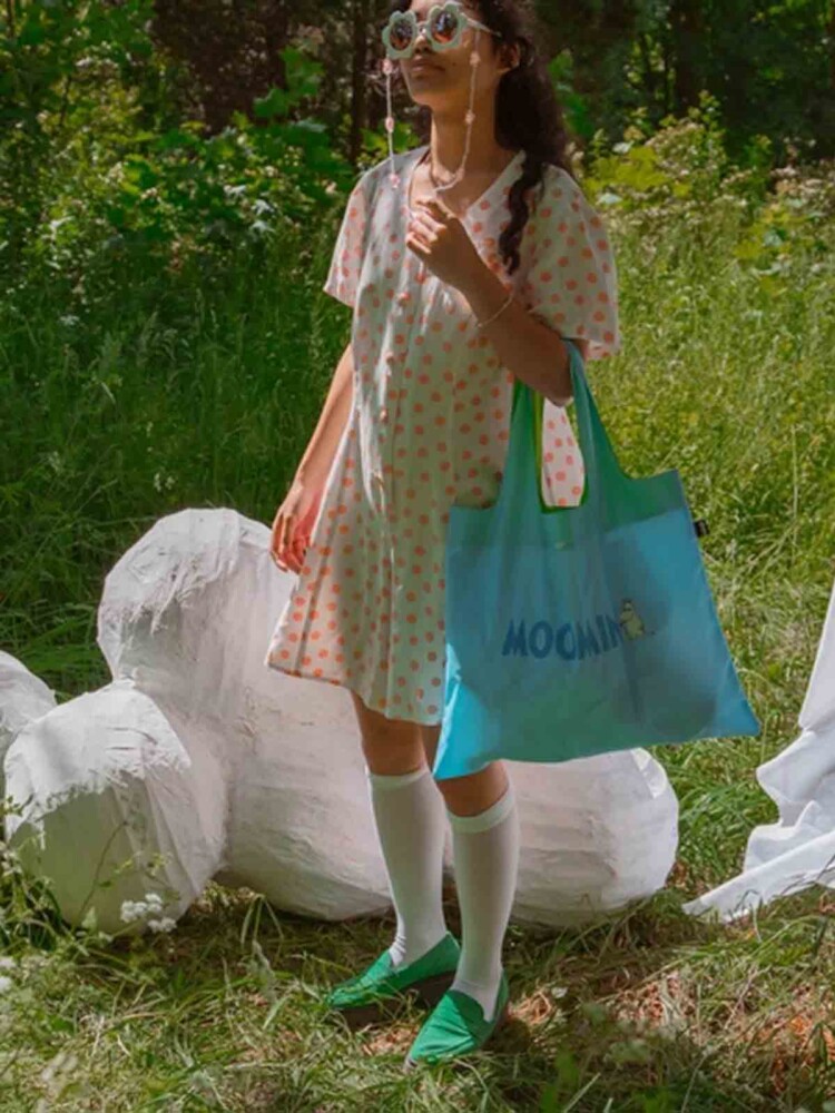 loqi shoppingväska - mulåsna i 100% återvunnen plast - mamma eller mammatroll