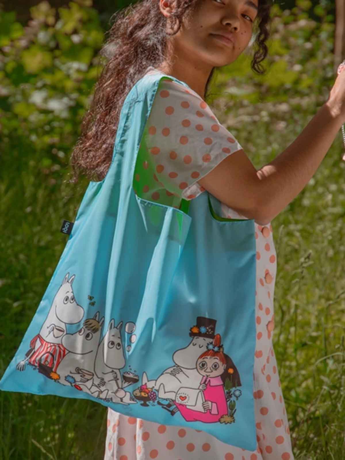 loqi shoppingväska - mulåsna i 100% återvunnen plast - mamma eller mammatroll