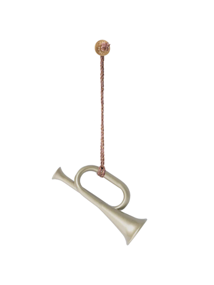 majestätiska metallprydnader - trumpet i silver