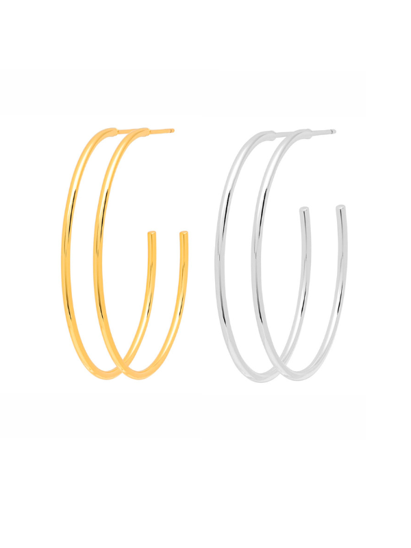 lulu copenhagen hoops i silver och guld i flera stilar