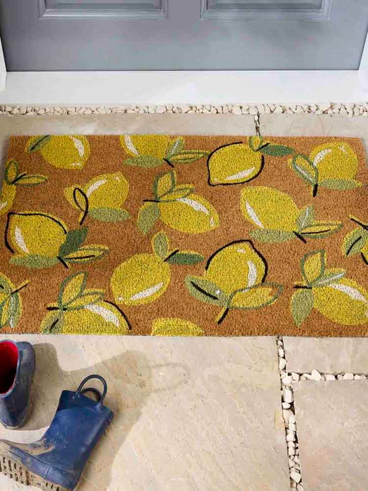 remixa av sofie dörrmatta i kokosfiber med citroner